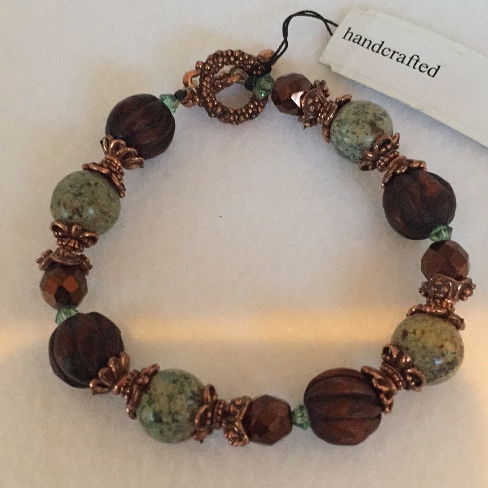 Handcrafted African turquoise bracelet